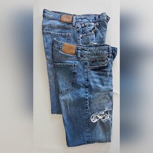 2 pairs of EUC Women's Aeropostale Baggy Distressed Jeans. Size 4R Inseam 31🎉